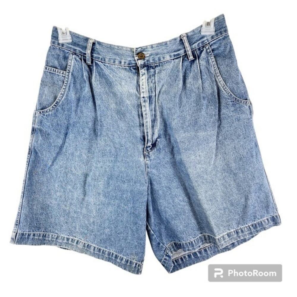 GV Jeans Women’s Vintage 90s Medium Blue Preppy High Rise Mom Denim Shorts 14